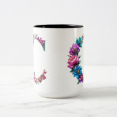 Letter C Koffie Mok – Bloemontwerp voor Gifting (Center)