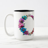 Letter C Koffie Mok – Bloemontwerp voor Gifting (Links)