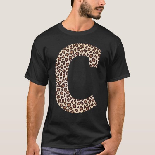 letter C-luipspatroon initiaal naam m T-shirt (Voorkant)