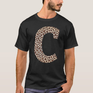letter C-luipspatroon initiaal naam m T-shirt