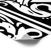 Letter C Medieval Monogram  Initiaal Poster (Hoek)