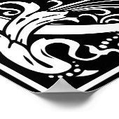 Letter C Medieval Monogram Initiaal Poster (Hoek)