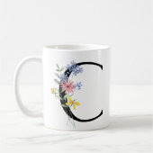 Letter C met bloemen Koffiemok (Links)