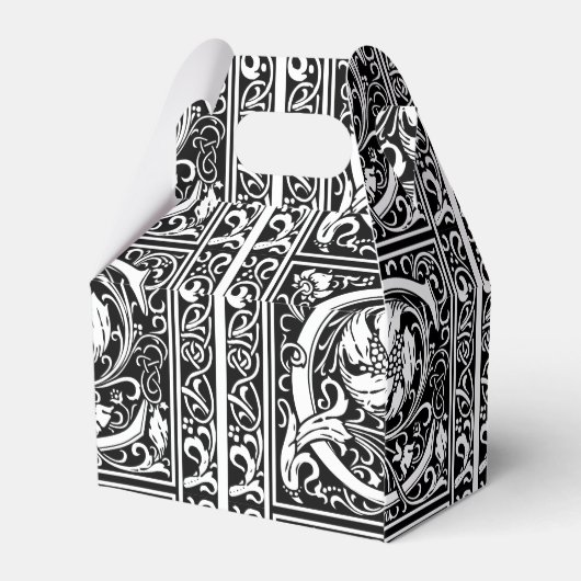 Letter C Middeleeuws Monogram Art Nouveau Bedankdoosjes (Achterkant)