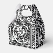 Letter C Middeleeuws Monogram Art Nouveau Bedankdoosjes (Voorkant Zijde)