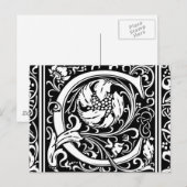 Letter C Middeleeuws Monogram Art Nouveau Briefkaart (Voorkant / Achterkant)