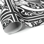 Letter C Middeleeuws Monogram Art Nouveau Cadeaupapier (Rol Hoek)