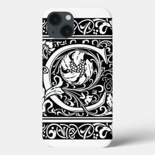Letter C Middeleeuws Monogram Art Nouveau iPhone 13 Hoesje