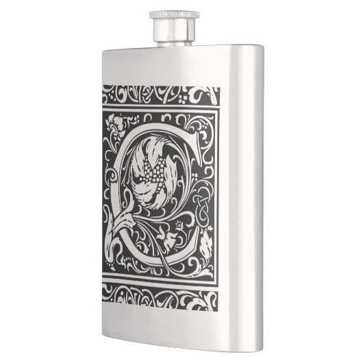Letter C Middeleeuws Monogram Art Nouveau Flacon (Links)