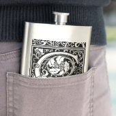 Letter C Middeleeuws Monogram Art Nouveau Flacon (Voorbeeld)