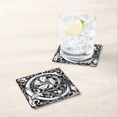 Letter C Middeleeuws Monogram Art Nouveau Kartonnen Onderzetters (Insitu)