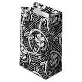 Letter C Middeleeuws Monogram Art Nouveau Klein Cadeauzakje (Achterkant Gekanteld)