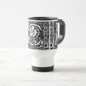 Letter C Middeleeuws Monogram Art Nouveau Reisbeker (Voorkant rechts)