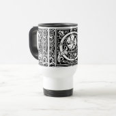 Letter C Middeleeuws Monogram Art Nouveau Reisbeker (Voorkant links)