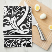 Letter C Middeleeuws Monogram Art Nouveau Theedoek (Quarter Fold)