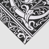 Letter C Middeleeuws Monogram Art Nouveau Tissuepapier (Detail)