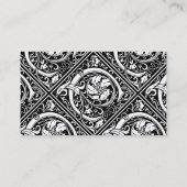 Letter C Middeleeuws Monogram Art Nouveau Visitekaartje (Achterkant)