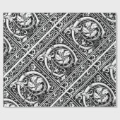 Letter C Middeleeuwse Monogram Art Nouveau Cadeaupapier (Vlak)