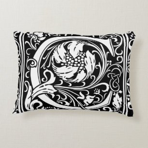 Letter C Middeleeuwse Monogram Art Nouveau Decoratief Kussen