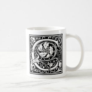Letter C Middeleeuwse Monogram Art Nouveau Koffiemok