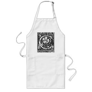 Letter C Middeleeuwse Monogram Art Nouveau Lang Schort