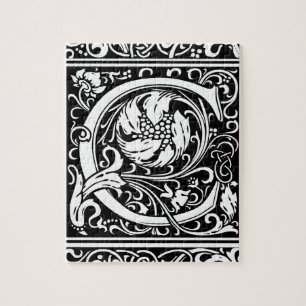Letter C Middeleeuwse Monogram Art Nouveau Legpuzzel