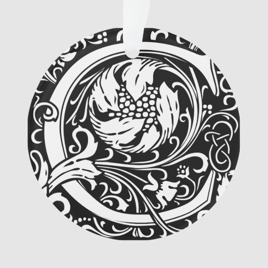Letter C Middeleeuwse Monogram Art Nouveau Ornament (voorkant)