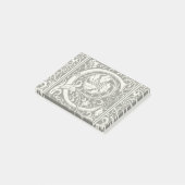 Letter C Middeleeuwse Monogram Art Nouveau Post-it® Notes (Schuin)