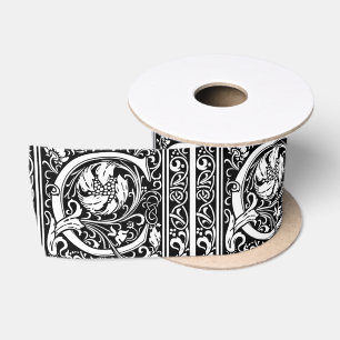 Letter C Middeleeuwse Monogram Art Nouveau Satijnen Lint