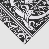 Letter C Middeleeuwse Monogram Art Nouveau Tissuepapier (Detail)