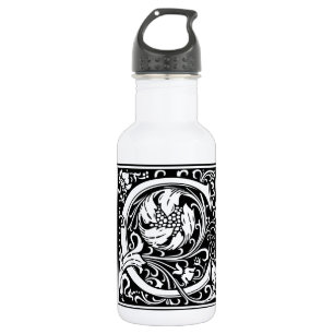 Letter C Middeleeuwse Monogram Art Nouveau Waterfles