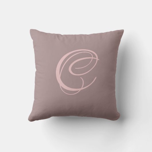 Letter C Monogram Initiaal Aangepast Kussen (Achterkant)
