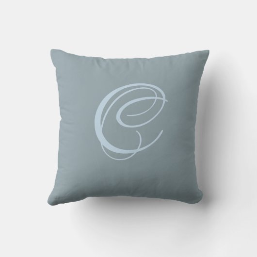 Letter C Monogram Initiaal Aangepast Kussen (Achterkant)