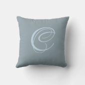 Letter C Monogram Initiaal Aangepast Kussen (Achterkant)