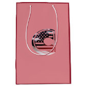 Letter C Monogram Initiaal USA Medium Cadeauzakje (Voorkant)
