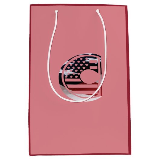 Letter C Monogram Initiaal USA Medium Cadeauzakje (Voorkant)