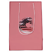 Letter C Monogram Initiaal USA Medium Cadeauzakje (Achterkant)