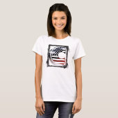 Letter C Monogram Initiaal USA T-shirt (Voorkant volledig)