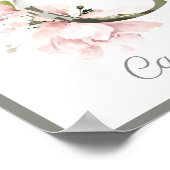 Letter C Monogram Roze roze roze olievlek Nursery  Poster (Hoek)