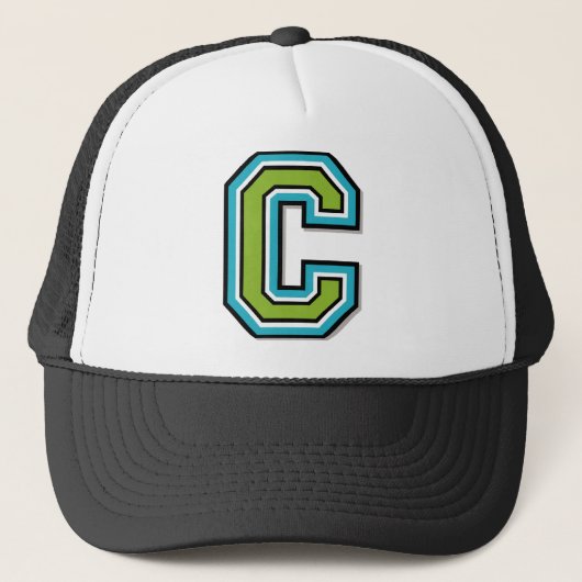 Letter "C" Monogram Trucker Pet (Voorkant)