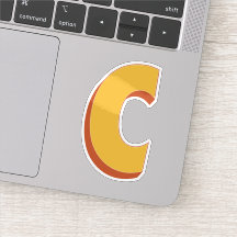 Letter C Monogram, Vet 3D Type Lettertype Initiaal