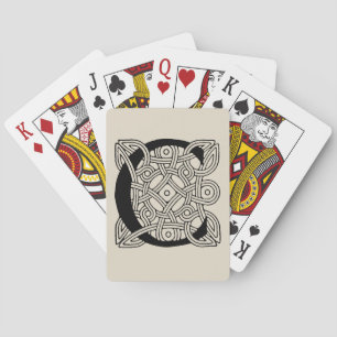Letter C Monogram Vintage Keltische Knoopprint Pokerkaarten