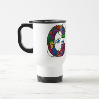 Letter C monogrammed Commuter Coffee Mok