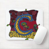 Letter C Mousepad Muismat (Met muis)