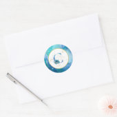 *~* LETTER C - Nautische strandenvelop Sticker (Envelop)