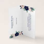 Letter C Navy-Blue & roze jachthaven bloei bloemen Visitekaartje (Binnen)