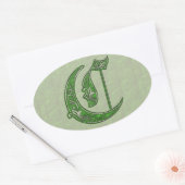 Letter C Oval Sticker (Envelop)
