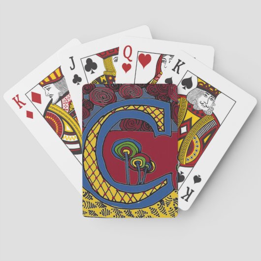 Letter C speelkaarten (Achterkant)