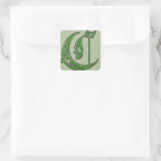 Letter C Square Sticker (Tas)