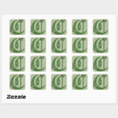 Letter C Square Sticker (Vel)